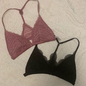 Victoria’s Secret Padded Lace Bralette (lot of 2)